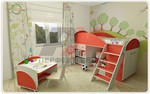 Модерно обзавеждане - детска стая с двуетажно легло